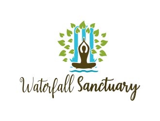 Waterfall Sanctuary logo design by Tambaosho