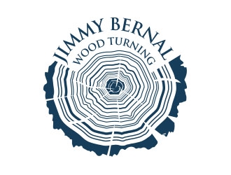 Jimmie Bernal Wood Turning logo design by Sorjen