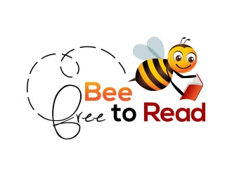 Bee Free to Read logo design by Sorjen