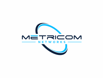 Metricom Networks logo design by santrie
