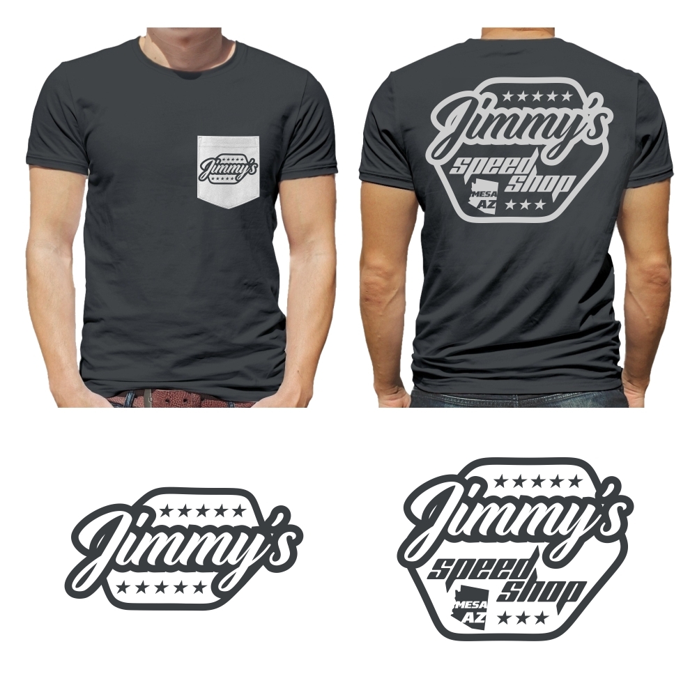 Jimmys speed shop logo design by aura