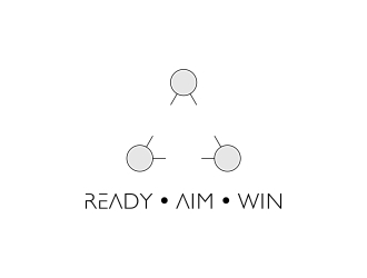READY • AIM • WIN logo design by yunda