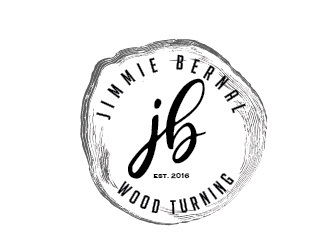 Jimmie Bernal Wood Turning logo design by Rachel
