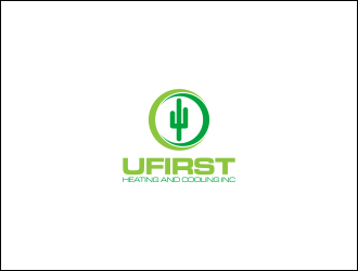 UFIRST Heating and Cooling INC logo design by kava