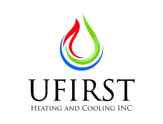 UFIRST Heating and Cooling INC logo design by jetzu