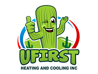 UFIRST Heating and Cooling INC logo design by haze