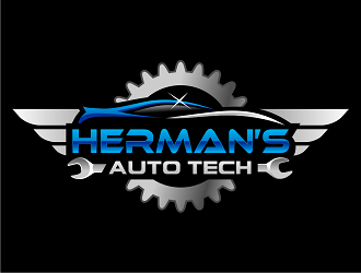 Herman’s Auto Tech  logo design by haze