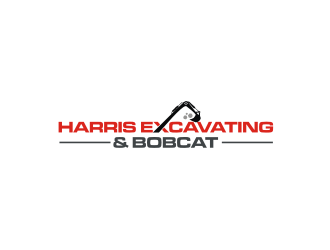 Harris Excavating & Bobcat logo design by Diancox