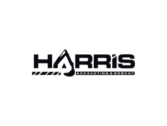 Harris Excavating & Bobcat logo design by haidar