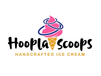 Hoopla Scoops logo design by DreamLogoDesign