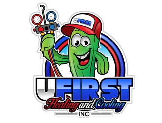 UFIRST Heating and Cooling INC logo design by gogo