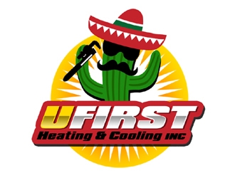 UFIRST Heating and Cooling INC logo design by ingepro