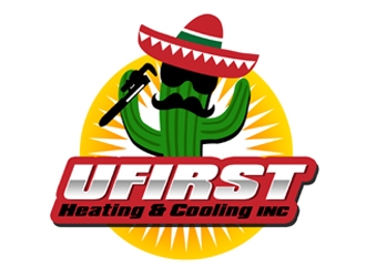 UFIRST Heating and Cooling INC logo design by ingepro