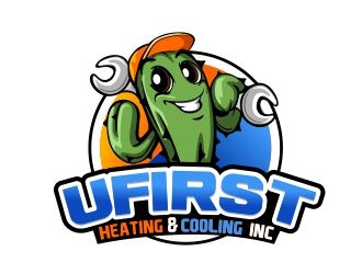 UFIRST Heating and Cooling INC logo design by veron