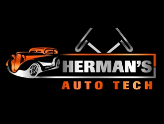 Herman’s Auto Tech  logo design by Arrs