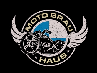 Moto Brau Haus logo design by DreamLogoDesign