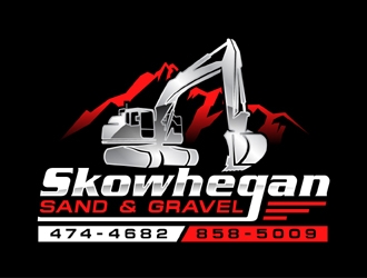 Skowhegan Sand & Gravel logo design by MAXR