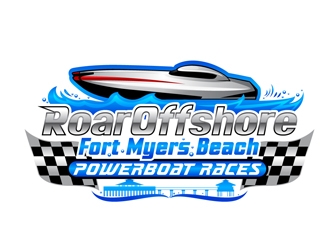 Roar Offshore Fort Myers Beach Powerboat Races logo design by DreamLogoDesign