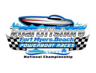 Roar Offshore Fort Myers Beach Powerboat Races logo design by DreamLogoDesign