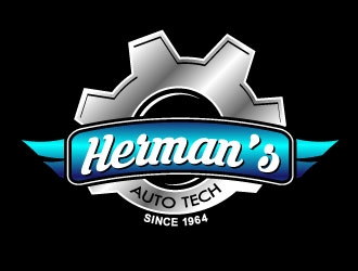 Herman’s Auto Tech  logo design by desynergy