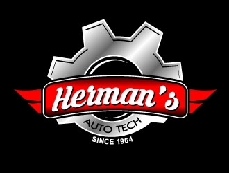 Herman’s Auto Tech  logo design by desynergy