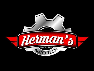 Herman’s Auto Tech  logo design by desynergy