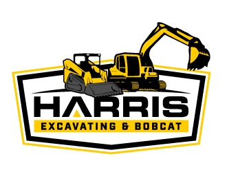 Harris Excavating & Bobcat logo design by jaize