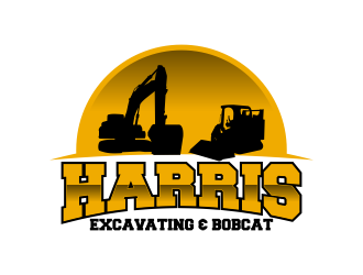 Harris Excavating & Bobcat logo design by Kruger
