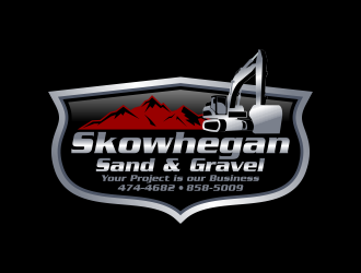 Skowhegan Sand & Gravel logo design by Kruger