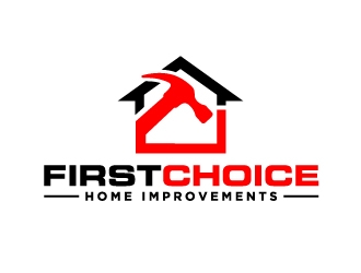 First Choice Home Improvements logo design by labo