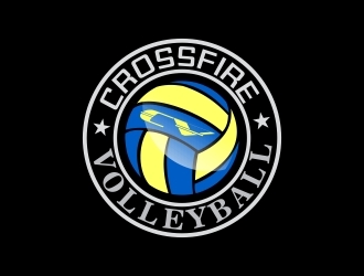 Crossfire Volleyball logo design by naldart