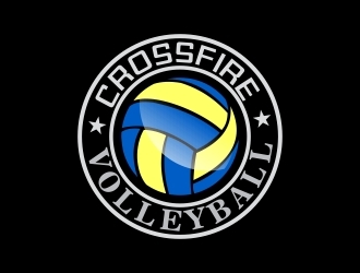 Crossfire Volleyball logo design by naldart