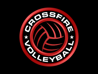 Crossfire Volleyball logo design by Kruger