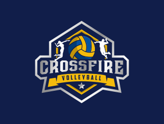 Crossfire Volleyball logo design by yfsundsgn