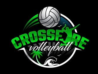 Crossfire Volleyball logo design by DreamLogoDesign