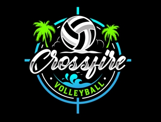 Crossfire Volleyball logo design by DreamLogoDesign