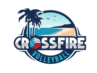 Crossfire Volleyball logo design by DreamLogoDesign