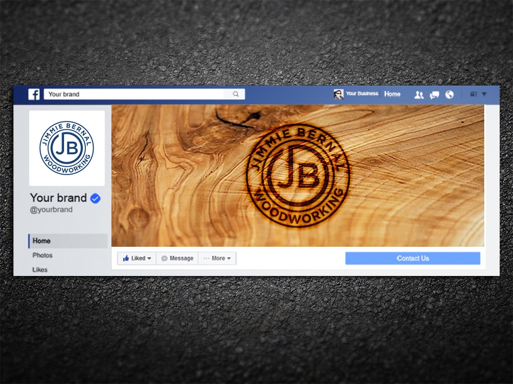 Jimmie Bernal Wood Turning logo design by Kindo