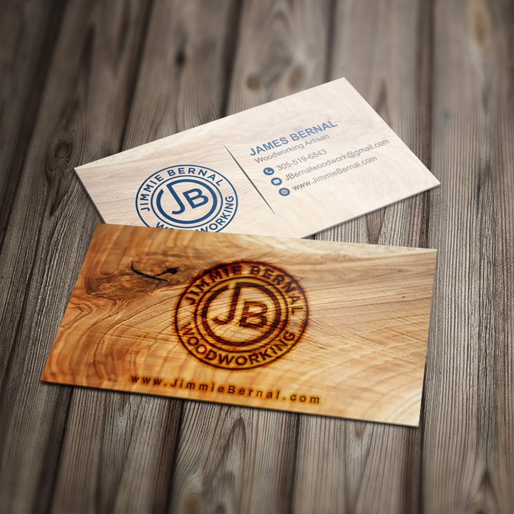 Jimmie Bernal Wood Turning logo design by Kindo