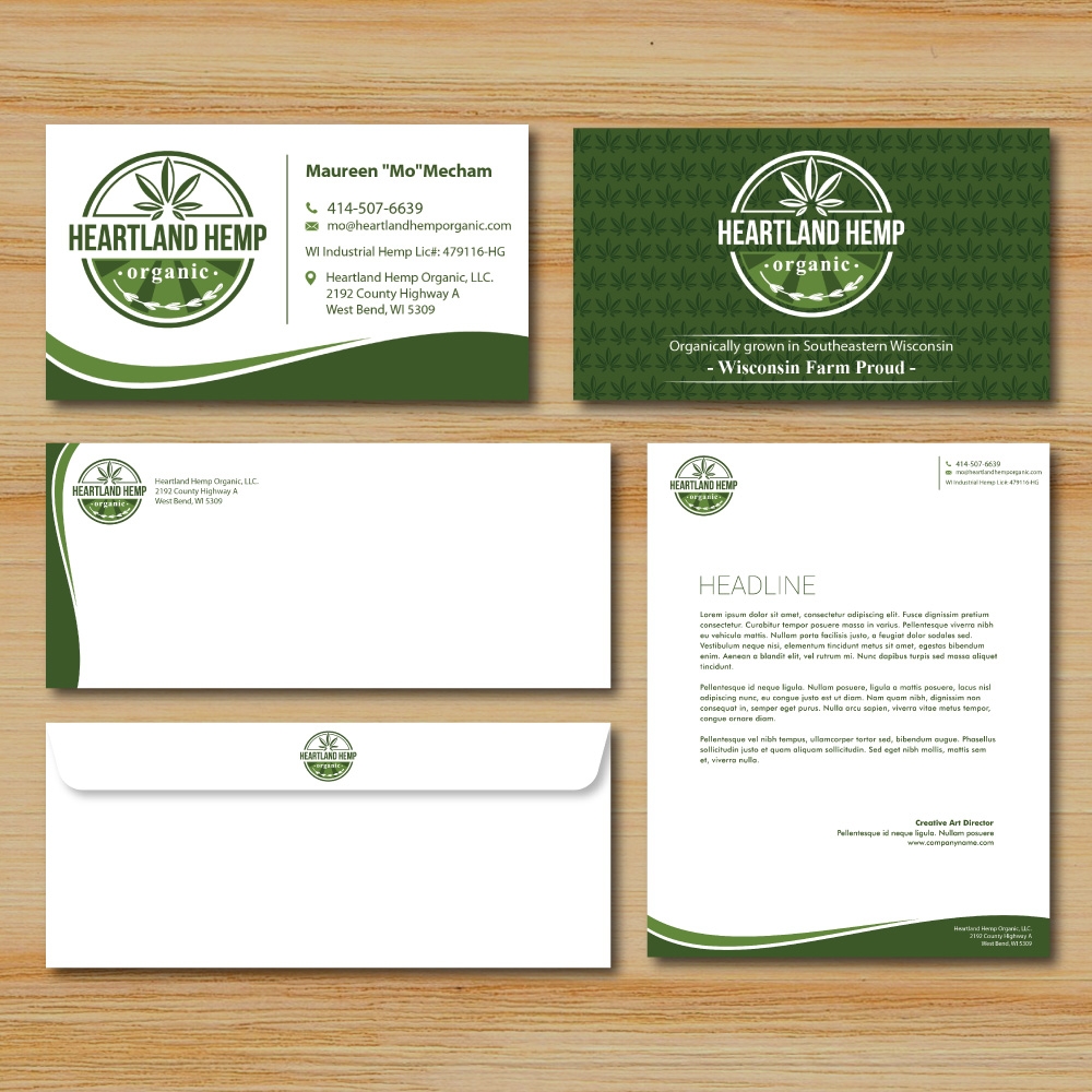 Heartland Hemp Organic logo design by Boomstudioz