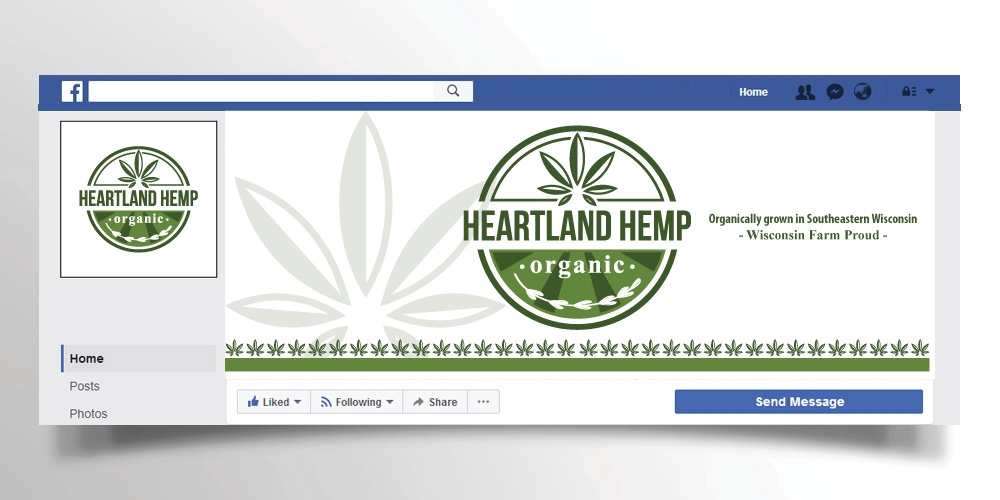 Heartland Hemp Organic logo design by Boomstudioz