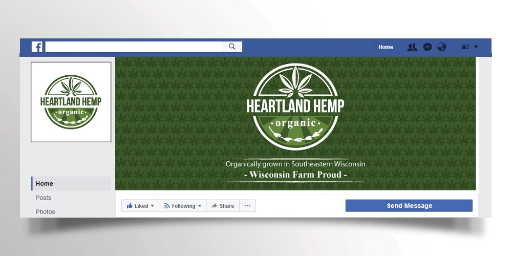 Heartland Hemp Organic logo design by Boomstudioz