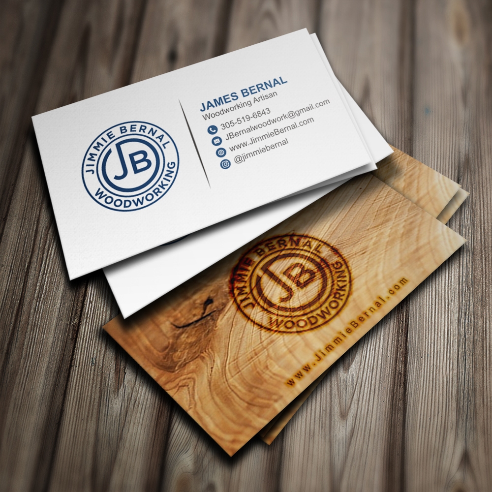 Jimmie Bernal Wood Turning logo design by Kindo