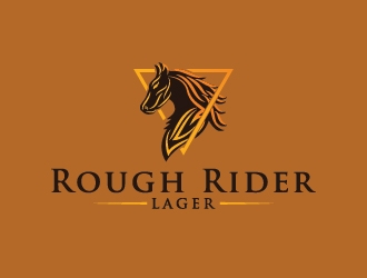 Rough Rider Lager or Rough Rider Beer logo design by Lovoos