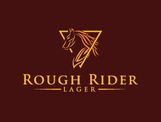 Rough Rider Lager or Rough Rider Beer logo design by Lovoos
