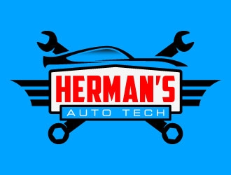 Herman’s Auto Tech  logo design by daywalker