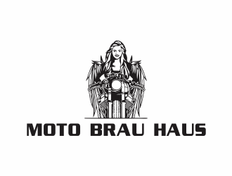 Moto Brau Haus logo design by giphone