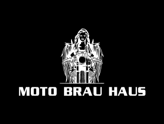 Moto Brau Haus logo design by giphone