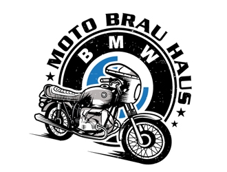 Moto Brau Haus logo design by gogo