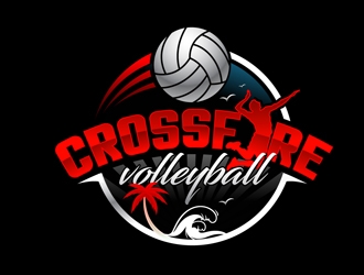 Crossfire Volleyball logo design by DreamLogoDesign